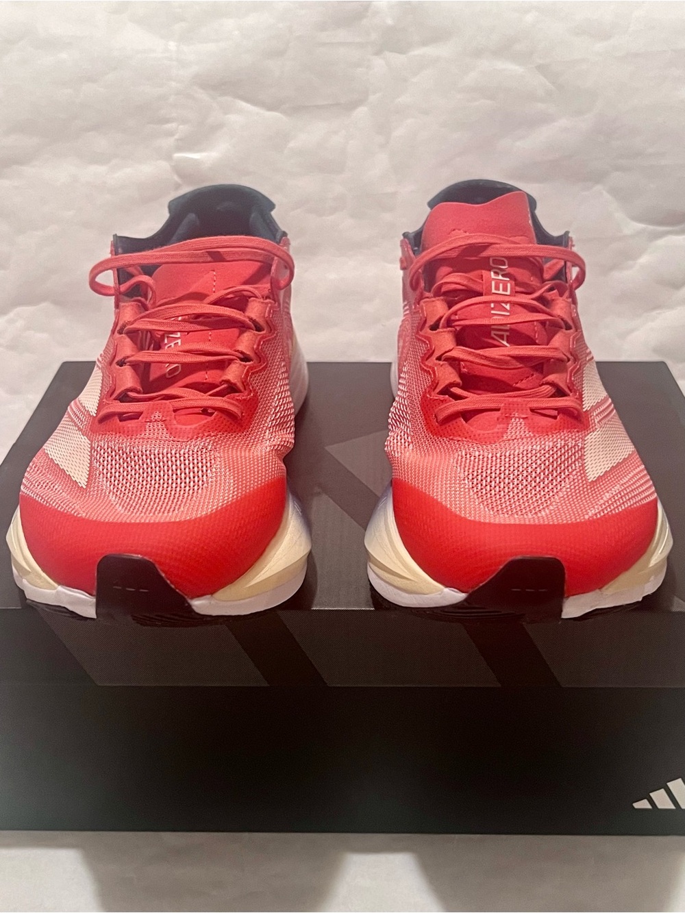Adidas Adizero Boston 12 Preloved Scarlet/Wonder White/Preloved Ink Size 9 - Picture 5 of 11